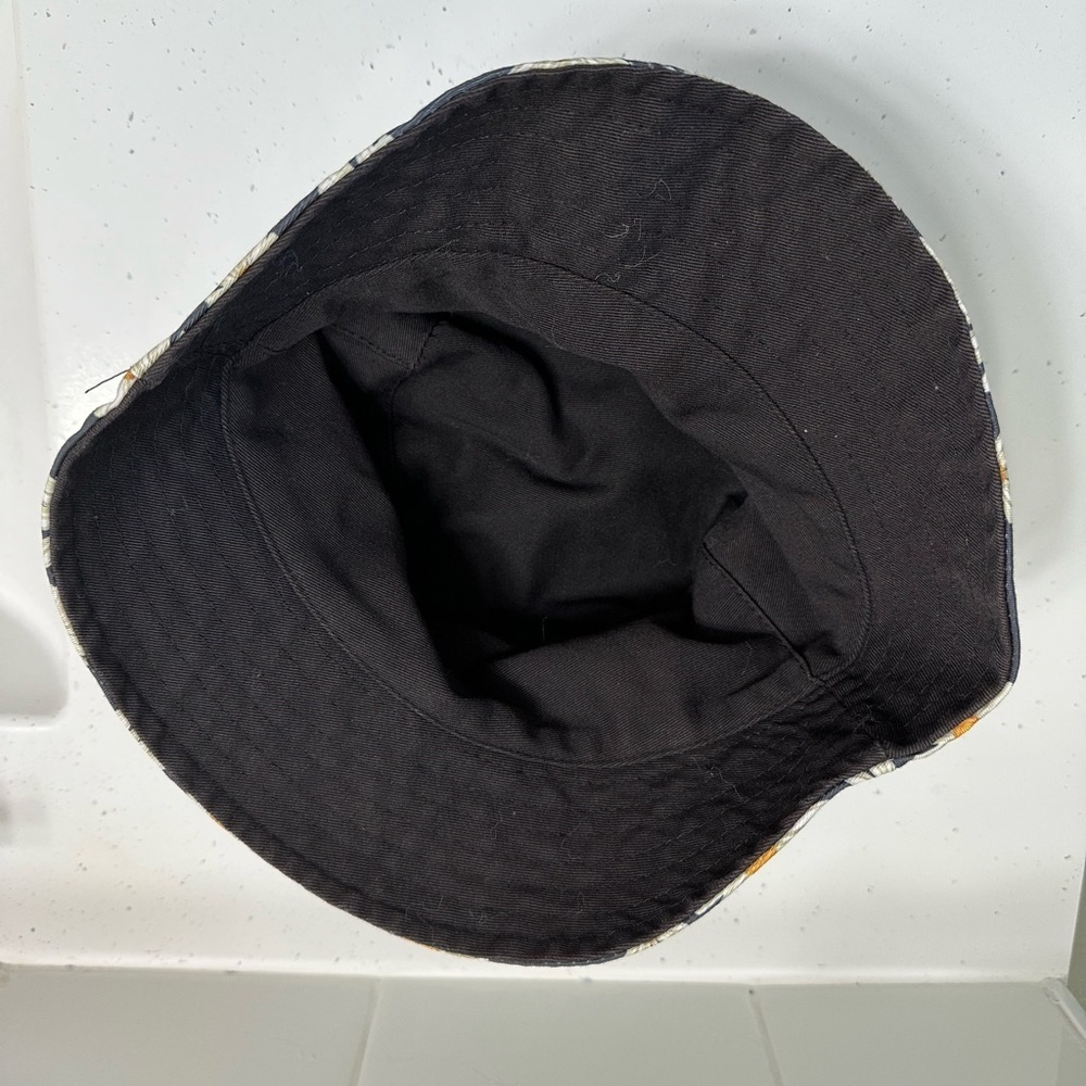 Daisy Flower Bucket Hat Reversible Black 22in Circumference Festival Summer - Picture 4 of 5